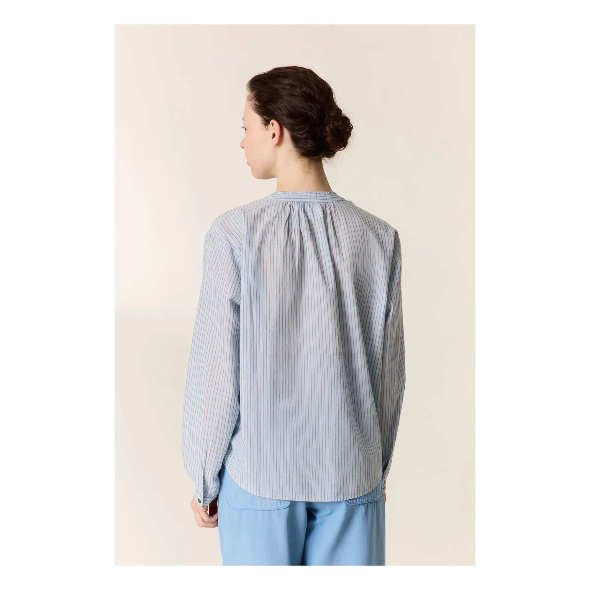Blouses Rayures Cirus Coton Bio | Bleu- Image produit n°3