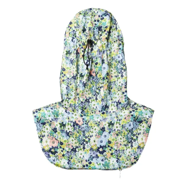 Capuche Fleurs Imperméable | Bleu