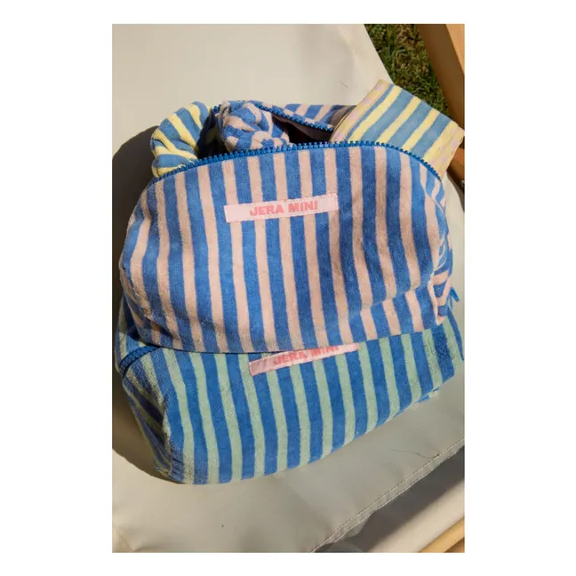 Trousse Rayée Eponge | Bleu roi