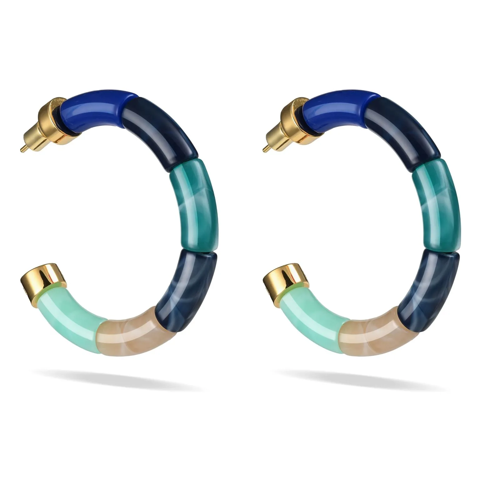Boucles d'Oreilles Personnalisables Bola | Bleu- Image produit n°0