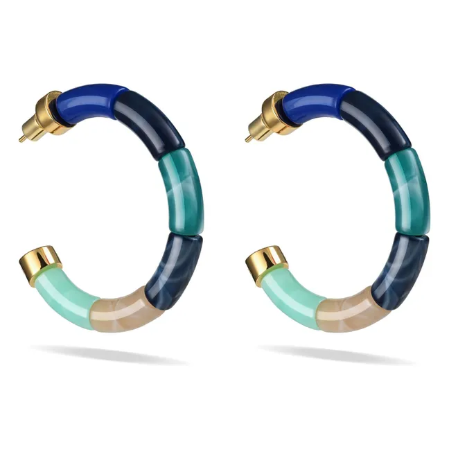 Boucles d'Oreilles Personnalisables Bola | Bleu