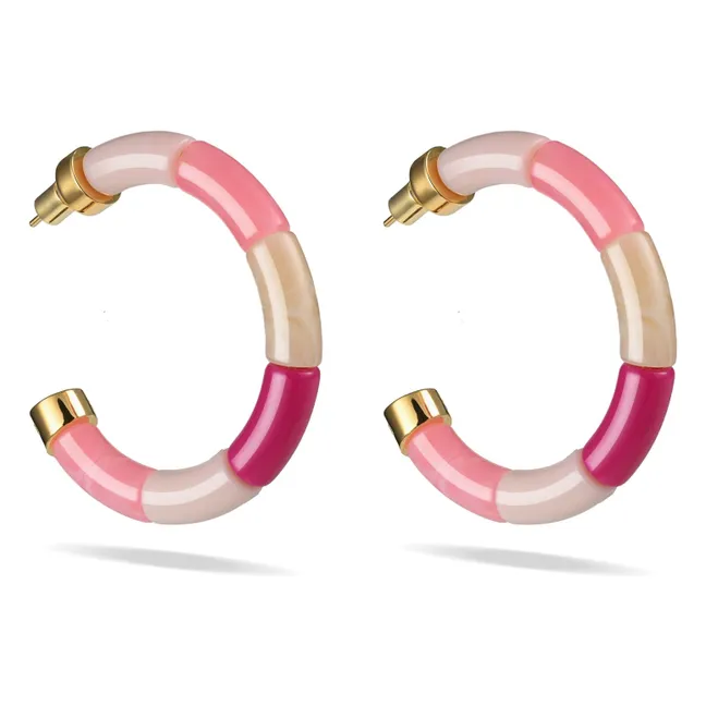 Boucles d'Oreilles Personnalisables Bola | Rose