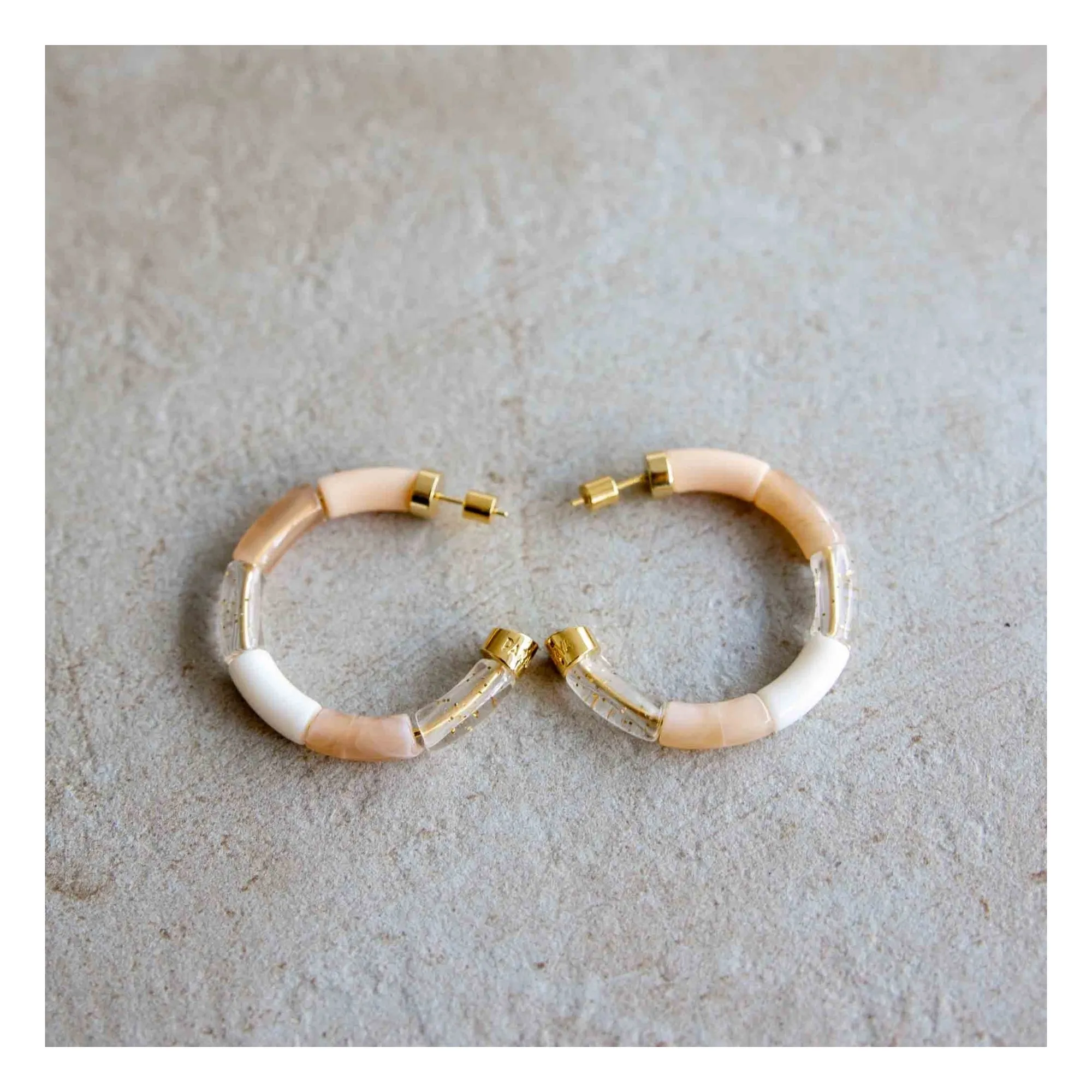 Boucles d'Oreilles Personnalisables Bola | Ambre- Image produit n°5