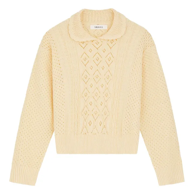 Alexa Cotton sweater | Pale yellow