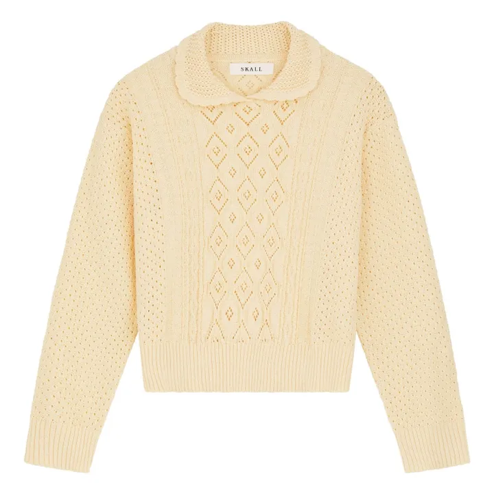 Alexa Cotton sweater | Pale yellow- Product image n°1