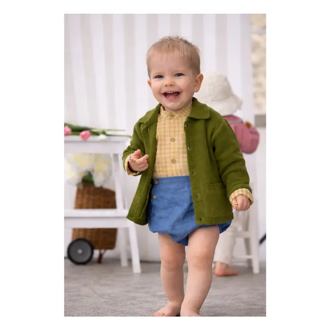 Cárdigan Valentin de algodón ecológico | Olive