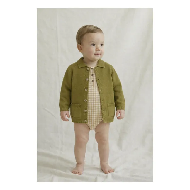 Cardigan Valentin Coton Bio | Olive