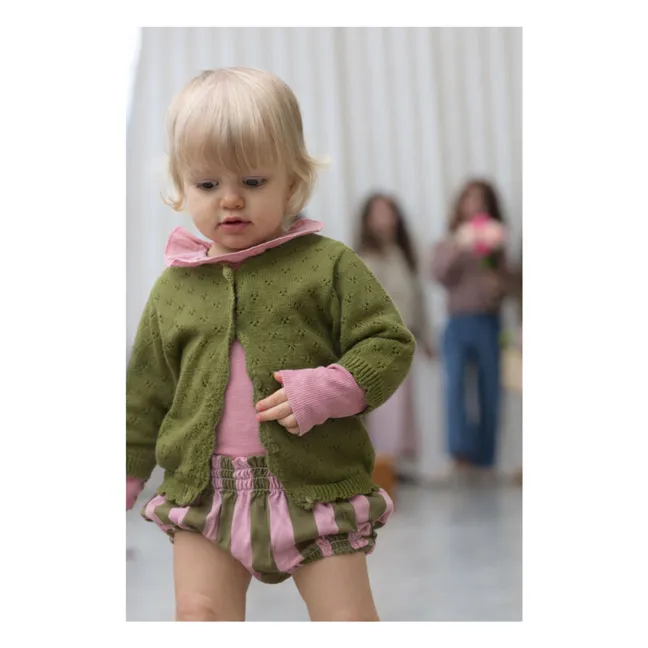 Bloomer César Rayé Twill Coton Bio | Olive