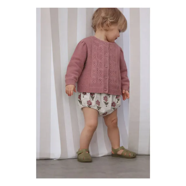 Bloomer César Fleurs Seersucker Coton Bio | Ecru