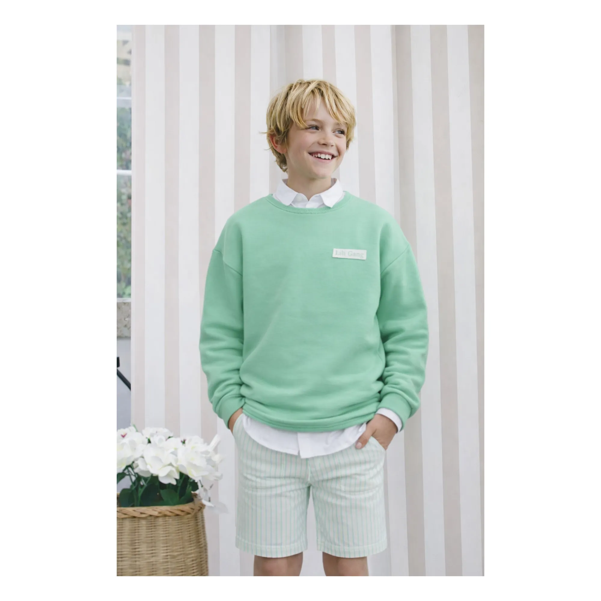 Sudadera Solal de algodón orgánico | Verde Menta- Imagen del producto n°1