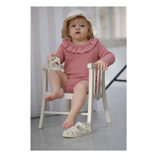 Body Pointelle Alma Coton Bio | Vieux Rose