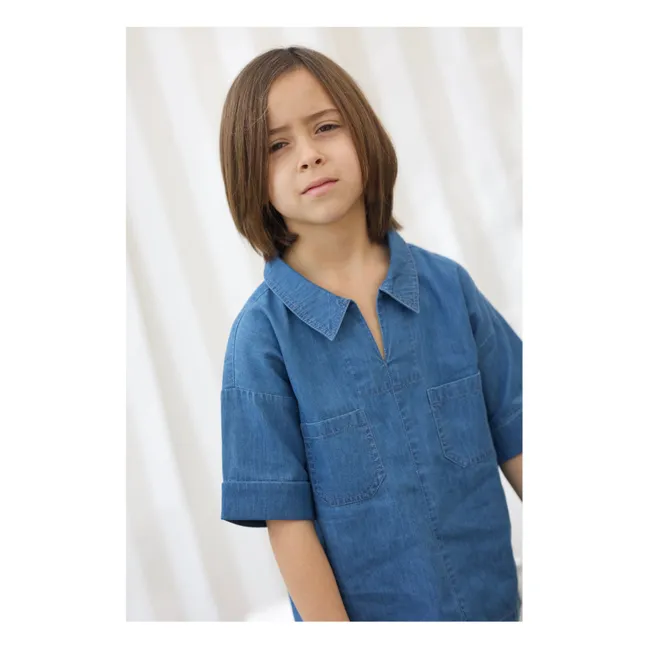 Carl Tencel Coton Bio shirt | Denim blue