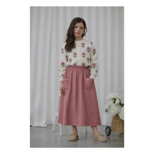 Jade Pockets Skirt Organic Cotton Gauze | Dusty Pink