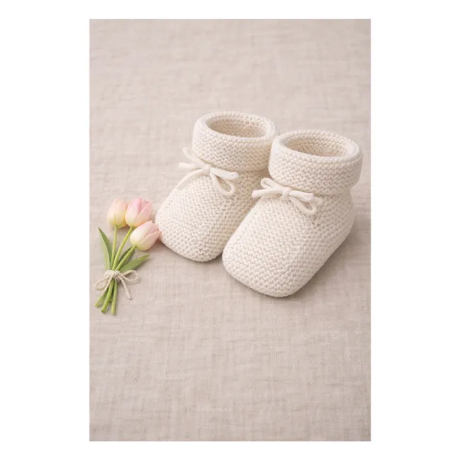 Chaussons Eugène Coton Bio | Ecru