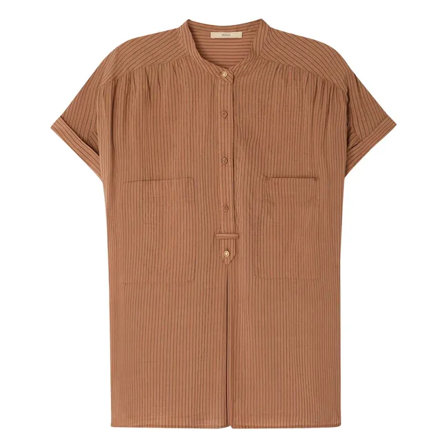 Blusa de rayas Camille | Marrón