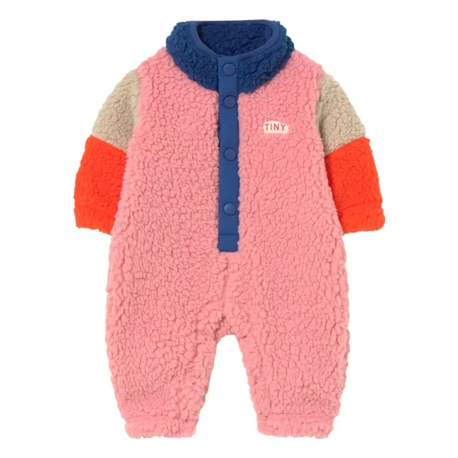Pilote Façon Sherpa Colorblock | Bleu marine