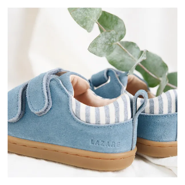 Baskets Scratchs Mahaut Rayées Suede | Bleu jean