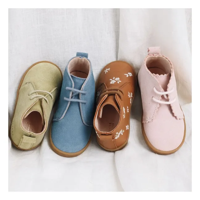 Baskets Lacets Raoul Fleurs | Camel