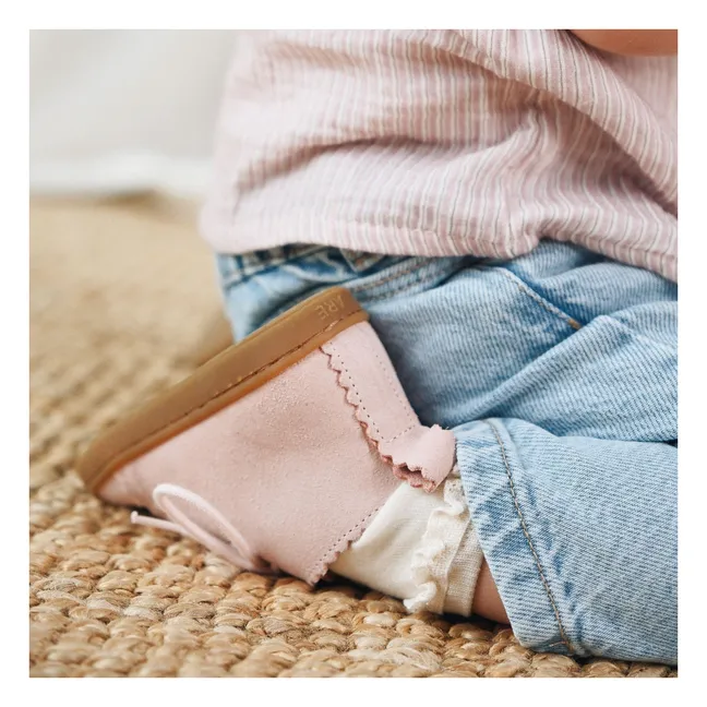 Zapatillas con cordones de ante Feston Raoul | Rosa empolvado