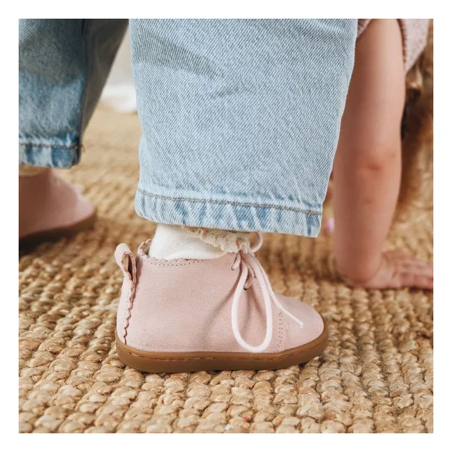 Zapatillas con cordones de ante Feston Raoul | Rosa empolvado