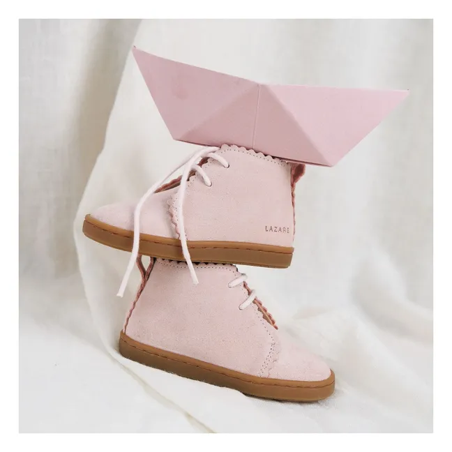 Zapatillas con cordones de ante Feston Raoul | Rosa empolvado