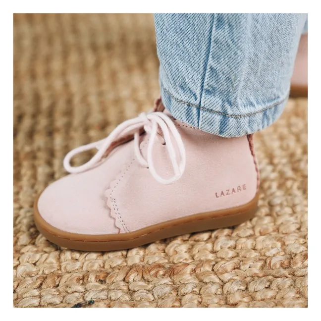 Zapatillas con cordones de ante Feston Raoul | Rosa empolvado