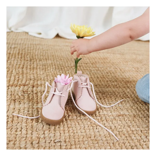 Zapatillas con cordones de ante Feston Raoul | Rosa empolvado