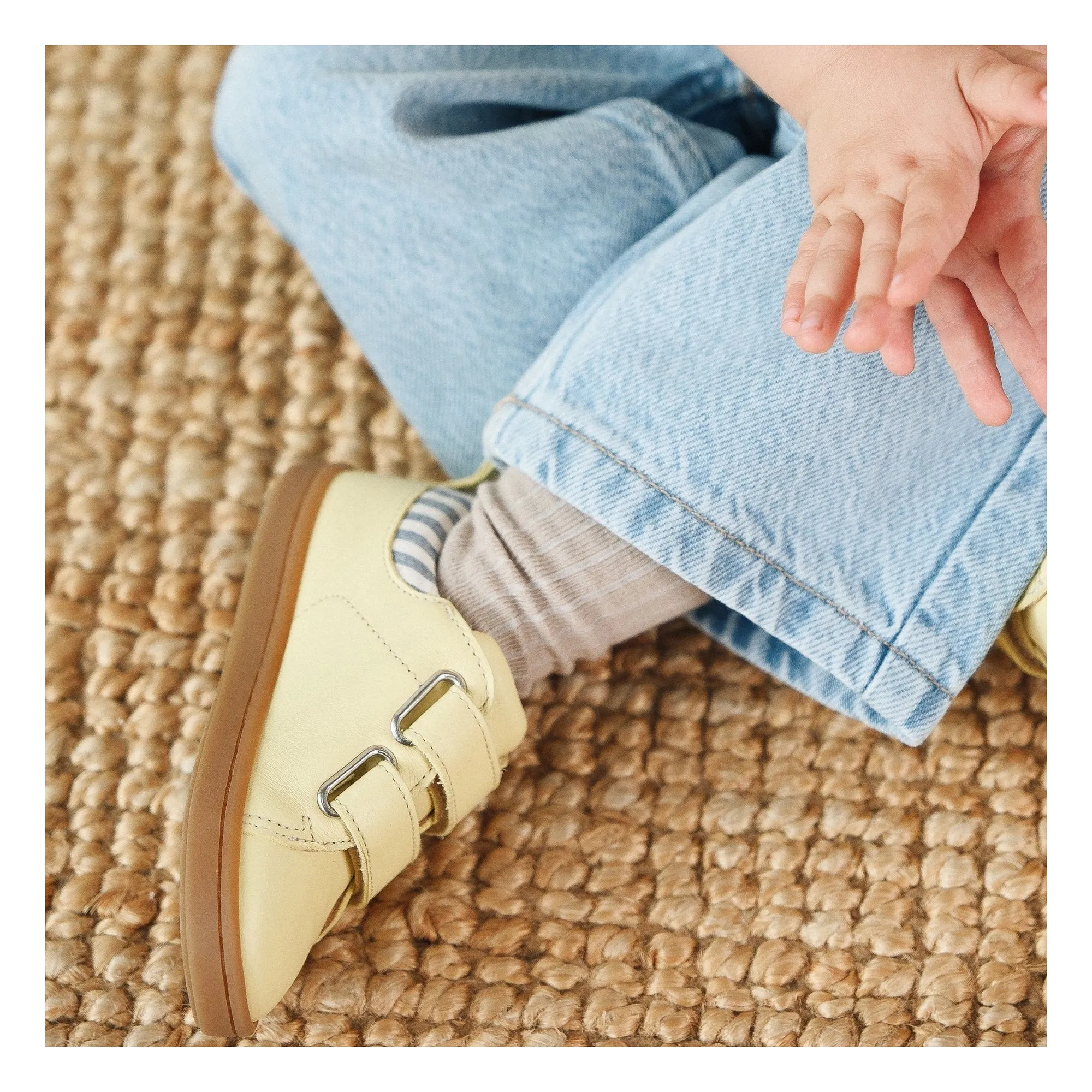 Baskets Scratchs Mahaut Rayées | Jaune pâle- Image produit n°7