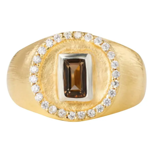 Bague Didi - Dorée | Quartz