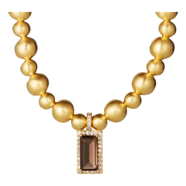 Collier Poupette - Doré | Quartz