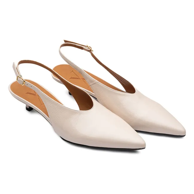 Robin Leather Slingbacks | Nude