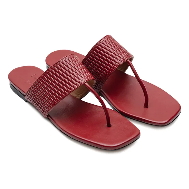 Sandales Margot Cuir | Rouge