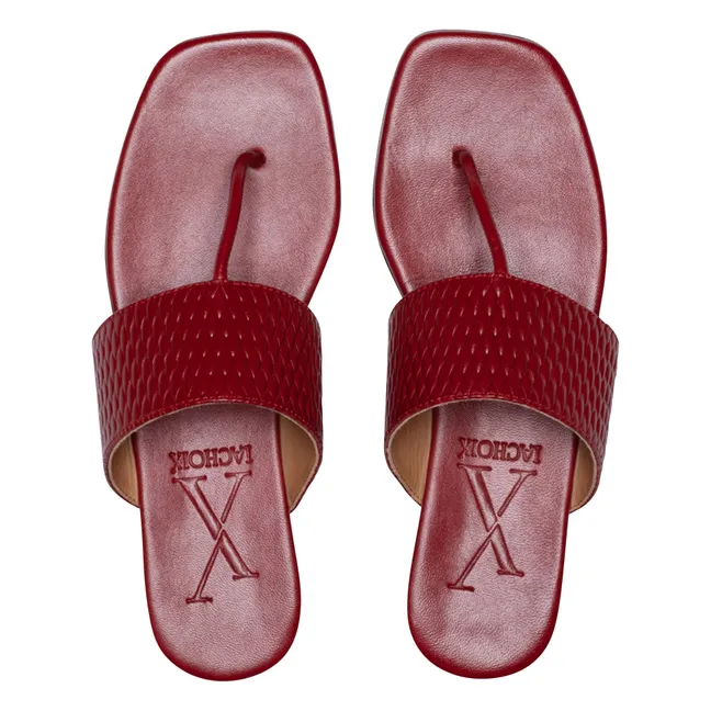 Sandales Margot Cuir | Rouge