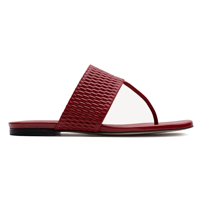 Sandales Margot Cuir | Rouge