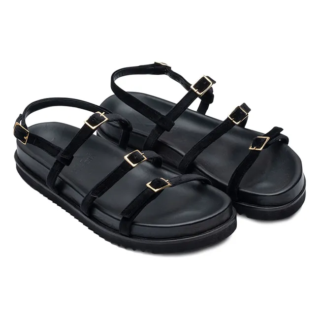Sandalias de piel Ella | Negro