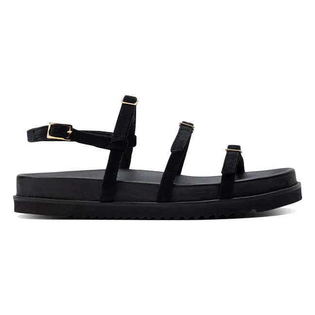 Sandalias de piel Ella | Negro