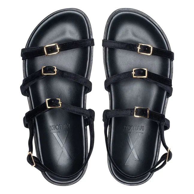 Sandalias de piel Ella | Negro