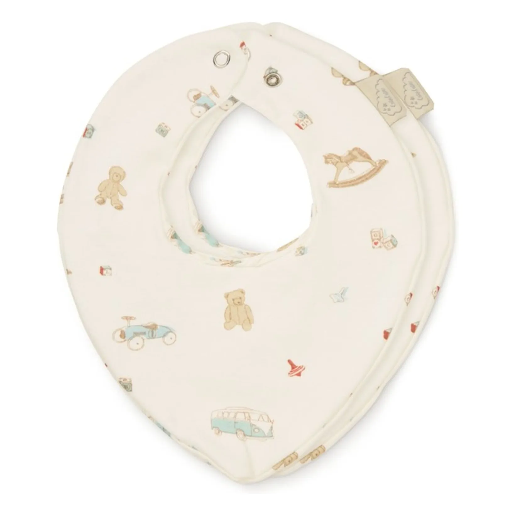 Bandana bibs Vintage Toys - Set of 2 | Beige- Product image n°0