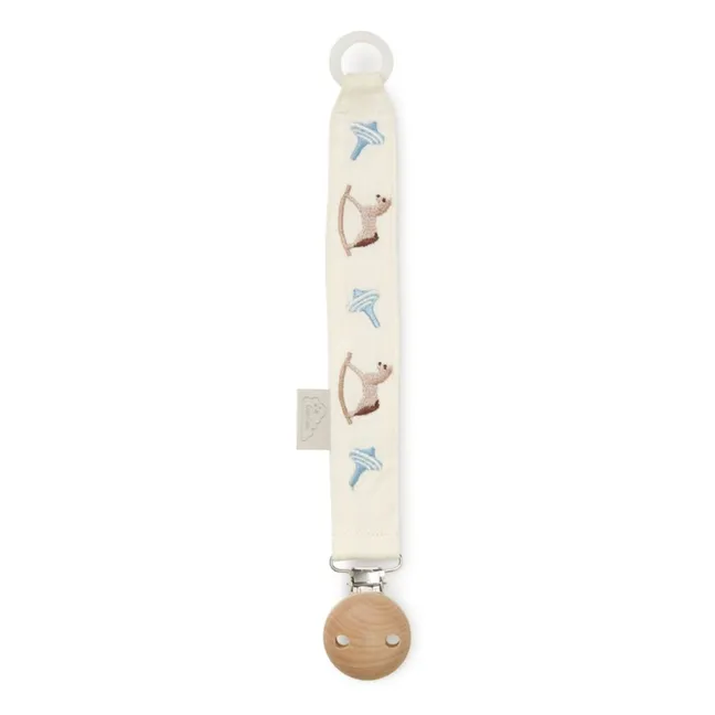 Vintage Toys embroidered pacifier clip | Beige
