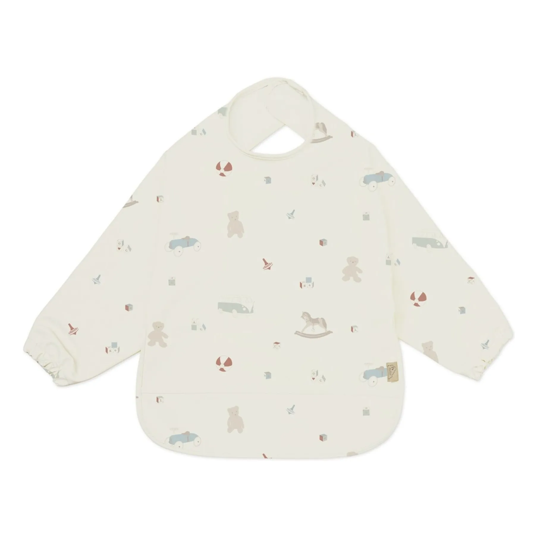 Cam Cam Beige Vintage Toys Bib With Sleeves
