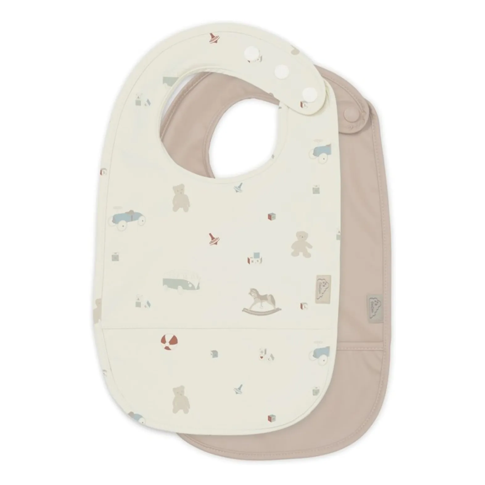 Cam Cam Beige Vintage Toys Bib - Set Of 2