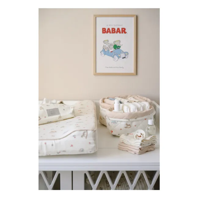 Carrés de bain  Stripes - Set de 4 | Bleu