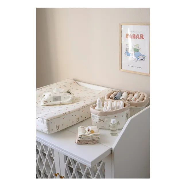 Carrés de bain  Stripes - Set de 4 | Bleu