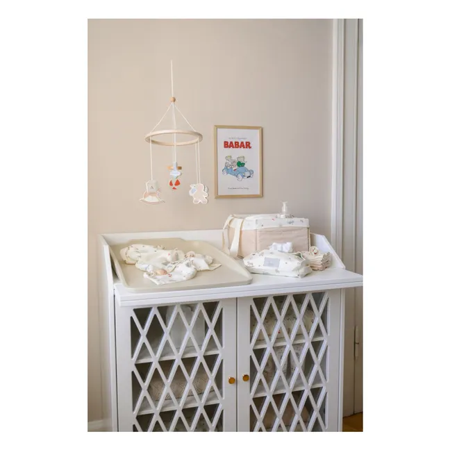 Mueble de almacenaje con compartimentos Vintage Toys | Beige