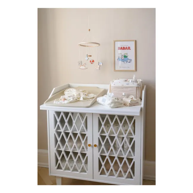 Mueble de almacenaje con compartimentos Vintage Toys | Beige