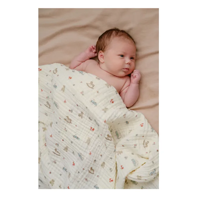 Vintage Toys muslin blanket | Beige