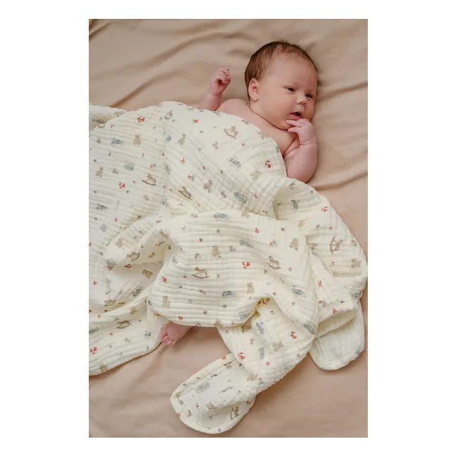 Couverture en mousseline Vintage Toys | Beige