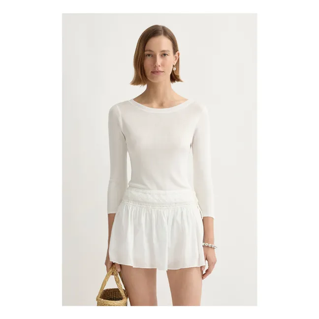 Jupe Short Danielle Coton | Blanc