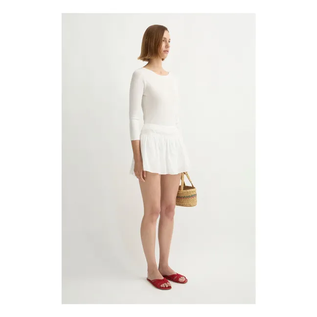 Jupe Short Danielle Coton | Blanc