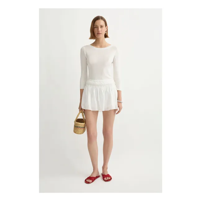 Jupe Short Danielle Coton | Blanc
